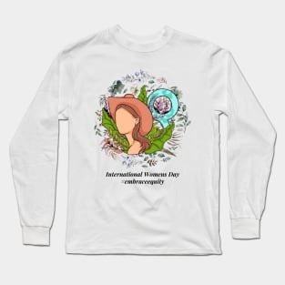 embrace equity international women's day 2023 Long Sleeve T-Shirt